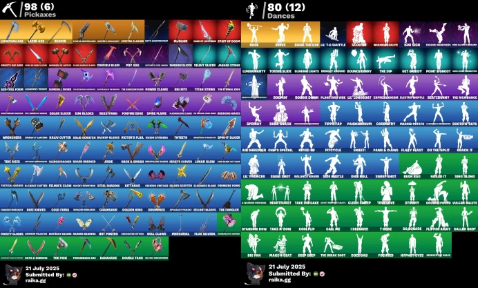 [PC/XBOX/NINTENDO] 82 skins | Leviathan Axe | Aura | Get Griddy | Eren Jaeger | Gold Meowscles | Gold Midas MSS09