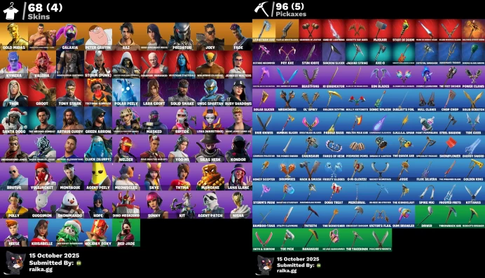 [PC/PSN] 68 skins | Leviathan Axe | Lara Croft | Tony Stark | Galaxia | Laugh It Up | Gold Midas	MSS10