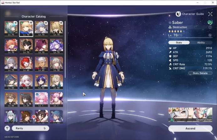 ASIA TL60|14 Limit|Anaxa|Saber|Sunday|Luocha|Kafka|Black Swan|Tribbie|Archer|Yunli|Aventurine|Ruan Mei|Cyrene|HSR094B