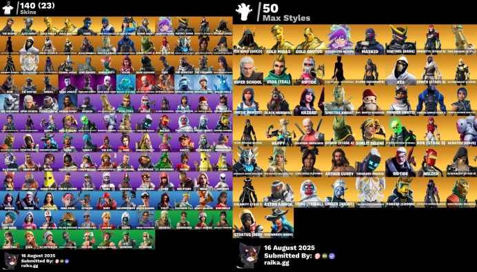 [PC/XBOX] 140 skins | The Reaper | Elite Agent | Gold Midas | Gold Brutus | Fixer | Point Patroller	MSS22