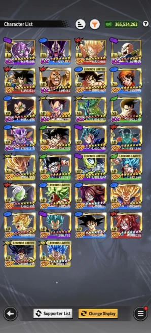 B181-IOS+Android-Good Acc-11 UL(Super Buu+SS Goku+S Gogeta+Beast Gohan+S Vegito+Majin)+43 Legends+Fusions+Vip Equipment+Broly Zenkai+Bardock Zen
