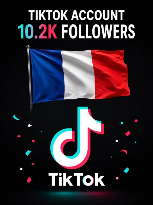 FR France| Account | TikTok Account 10.2k Real Followers 128.4k Likes Full access+Live Acess