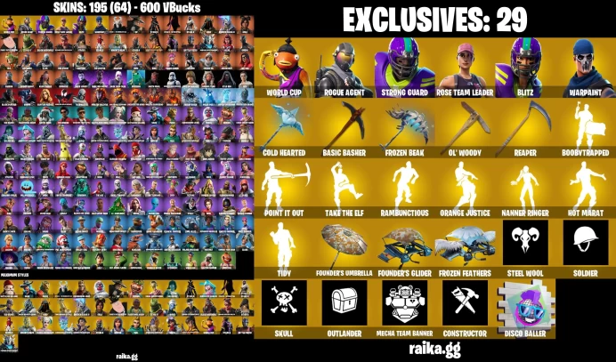 [PC] 195 skins | OG STW | Spider-Man (Miles Morales) | Peely | Omega | Kylo Ren | Get Griddy | Eren Jaeger	MSS36
