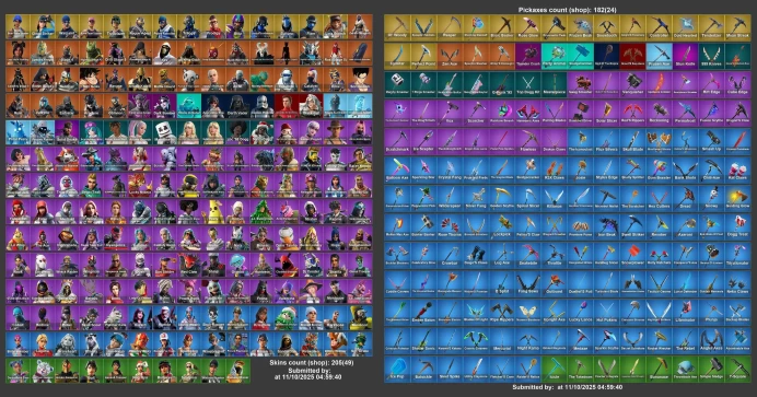 [PC/PSN/XBOX] 205 skins | OG STW | Ghoul Trooper | Peely | Son Goku | Catalyst | Rust Bucket | Plunja | Brite Bomber	MSS39
