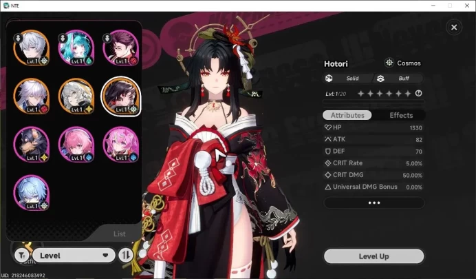 GLOBAL Southeast Asia|HL 3| 3 SSR Hotori, Baicang, Hathor + 2 Selector On |6 SR|Male MC|Log Email|NTE1229