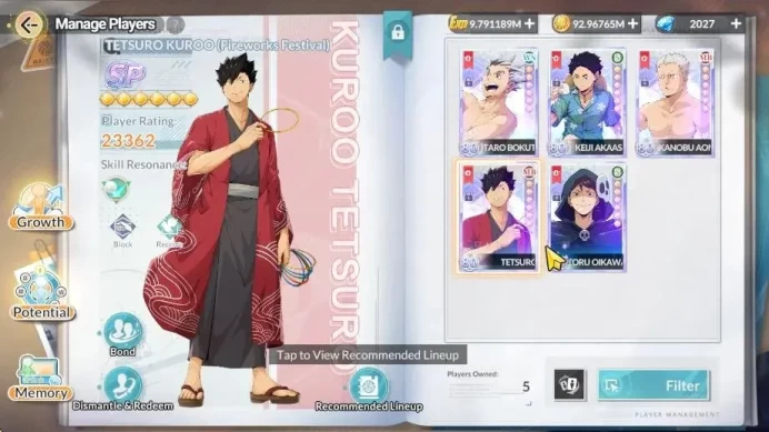 SEA Lvl 60|5 SP [OikawaR2,Kuroo,Aone,Akaashi,Bokuto]+Memo 6 UR [Korai,Sakusa,Hirugami,Oikawa,Bokuto,Motoya]+Memo 18 SSR|HFH1037