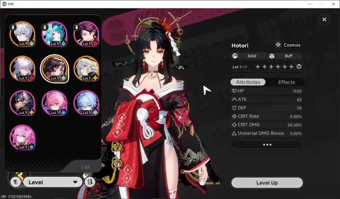 GLOBAL Southeast Asia|HL 3| 3 SSR Hotori, Baicang, Hathor + 2 Selector On |6 SR|1 S Arc|Male MC|Log Email|NTE1228