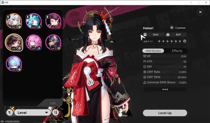 GLOBAL Southeast Asia|HL 3| 1 SSR Limited Hotori + 2 Selector On |5 SR|Female MC|Log Email|NTE1225