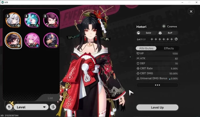 GLOBAL Europe |HL 3| 1 SSR Hotori A1 +1 S-Class Char Box|4 SR|Selector ON|2 S Arc|5 Blue Dice|Female MC|Log Email|(NTE1213)