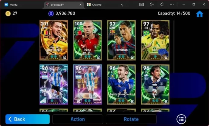 Android|PW 3168 | Hazard 101, Pepe 100, Edmilson 97, Cafu 97, Messi 96x2, Shevchenko 96, Raúl 96||2026|Check SS EFB1537B