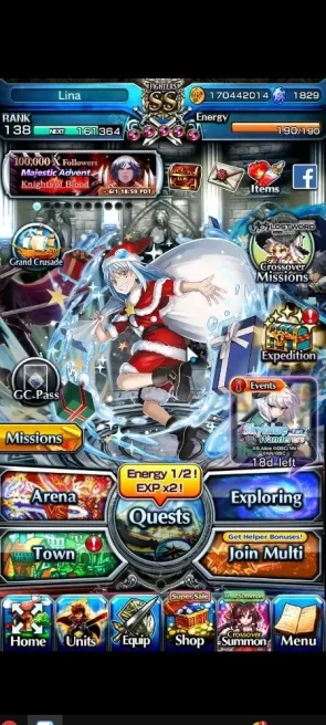 Global|Rank 138|28 Ascend+10 TW|[Paladin Roy,Chloe,Sayaka Miki,Shirou Emiya,Etc]+TW,2X DA Luahn,S Miyu|Lpot 307+1829 CC(GS2580)