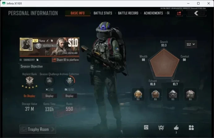 MOBILE Lvl30|SV 37M|CV 26M|LR-AR1 Decree|VSS Squire|More Details Check SS|AB369B