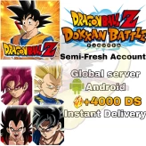  [ANDROID/GLOBAL] 4 Anniversary Units +4000 Dragon Stones | DOKKAN BATTLE Semi-Fresh Account | Safe