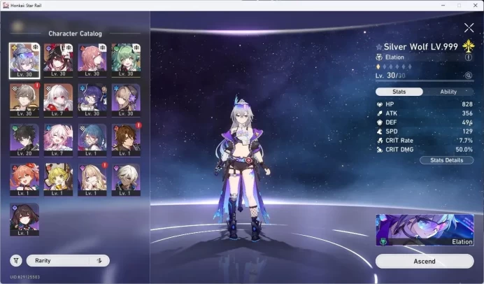 ASIA | TL 20 | Silver Wolf+Sign | Sparkle | Huohuo | Clara |MC male | TakeMail | HSR509B