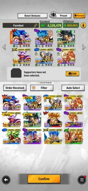 ANDROID+IOS -New UL Gogeta 8S+UL Gogeta Blue 10S+LR Broly+ LF Android 13+Nappa 11s+Janemba+ss3 Goku (D200)