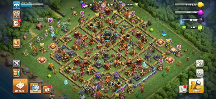 Town hall 17 Xp 199, 8 equipment epic, C6279
