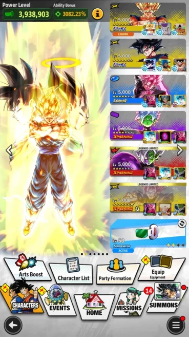 Android|Lv 193|283 Total Power|532 CC|1 LR|5 UL|LR Goku Black|UL SS Goku,UI Goku,SSR Goku Black etc| LogBandai Check SS DBL714B