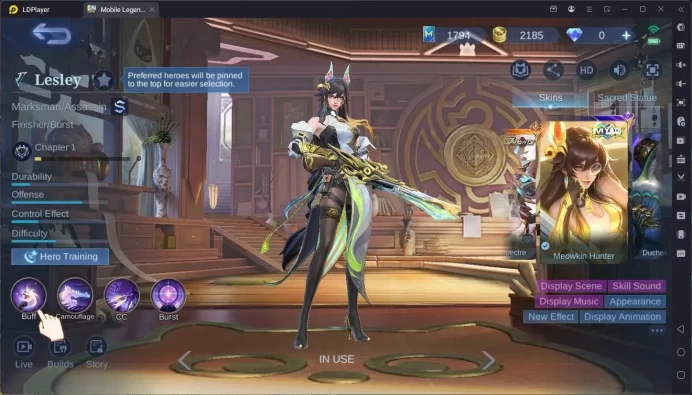 Global |Hero 131| Skin 248|Renowned| Naruto suyou| Prime Claude|KOF Karina| Luckybox Alice,Haya,Leo | More Check SS ML2004B