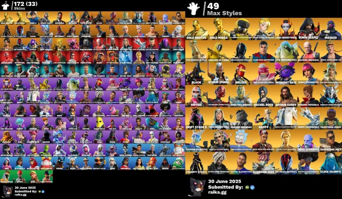 PC] 172 skins | Leviathan Axe | Harley Hitter | Mystique | LeBron James | ZAK15 #yhni	MSS78
