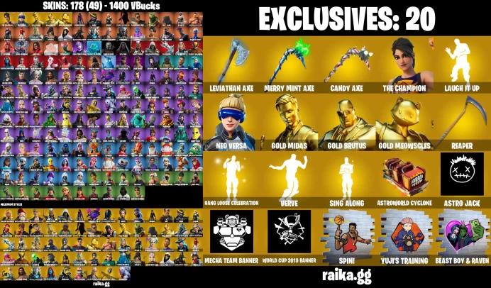 [PC] 178 skins | Leviathan Axe | Merry Mint Axe | Aura | Lara Croft | Ghoul Trooper | Candy Axe	MSS79
