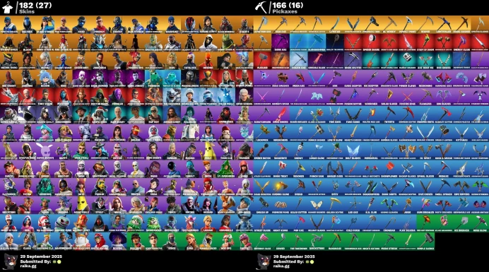 [PC/XBOX] 182 skins | OG STW | Leviathan Axe | Aura | Tony Stark | Peely | Mystique | Mandalorian | Rap Boy	MSS84