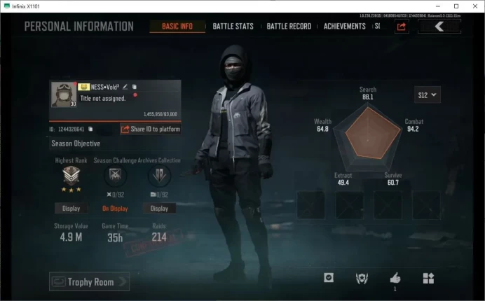 MOBILE | LVL 30|SV4,9M|CV 1,5 M|WEAPON SKINDECREE VSS|T-13SKIN URBAN SPORT more detail cek SSAB144B