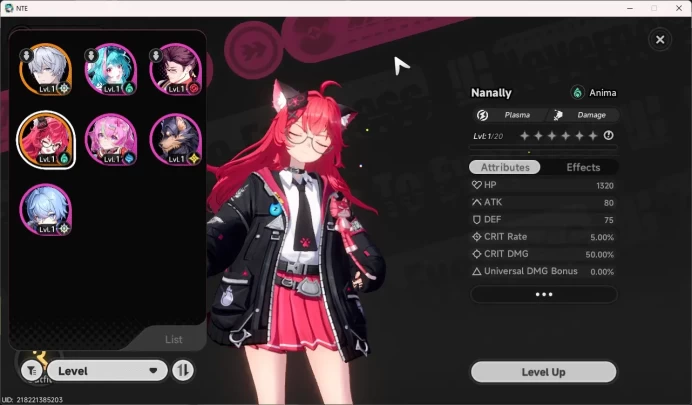 NA | Starter Lvl 3 | 1 S Nanally + 5 A Char | MC Male | NTE027B
