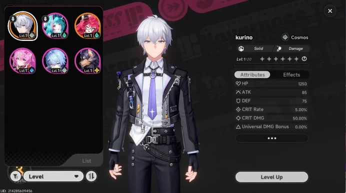 SEA| Starter Lvl 3 | 1 S Nanally + 4A Char|MC Male|Selector ON|NTE049B
