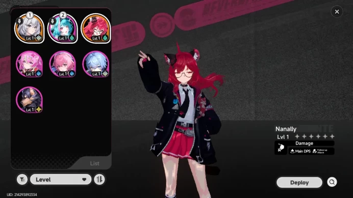 EU| Starter Lvl 3 | 1 S Nanally + 5A Char|MC female|NTE050B