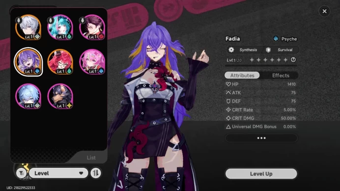 EU|Starter Lv3|2S Char NANALYdupe SIGN,Fadia + 5A|MC Male|Log Email|NTE054B