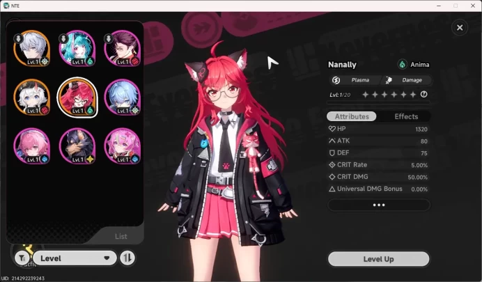 America | Starter Lvl 3 | 2 S Nanally, Sakiri + 6 A Char | MC Male | NTE062B