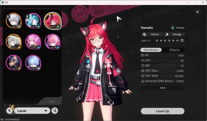 America | Starter Lvl 3 | 2 S Nanally, Hathor + Glider + 5 A Char | MC Male | NTE064B