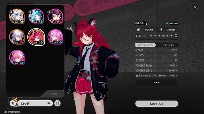 NA|Starter Lv3|2S Char NANALY,Baicang+4A|MC Female|Log Email|NTE065B