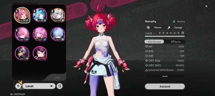 America | Lvl 7, 1 S Char Nanally + Skin + Glider, Selector On | MC Female | Login email | NTE068B
