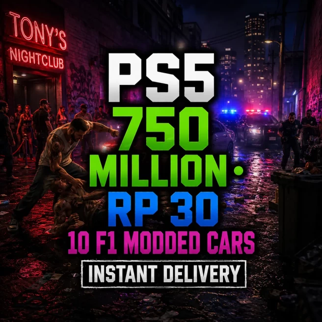 PS5 | Modded Account | 750M Total Assets | 221 Deluxos | 30M Pure Cash | RP 30 | 10 F1 Modded Cars | GCLD1174