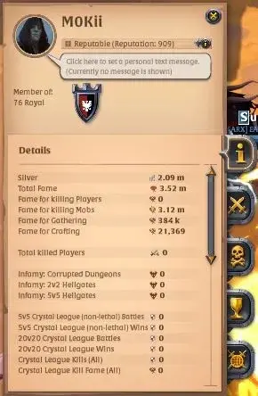 ASIA | 3,52M Total Fame - 2,09M Silver | T8 Skinning Knife - T7 Fire Staff Build |Mount Skin Ready|Take Gmail|Check SS|(AO841)