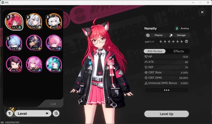 EU|starter LVL 3, Nanaly + S sakiri, 9 char, MC female,+ America LVL 3, More detail check SS NTE105B