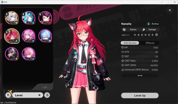 EU|starter LVL 3, nanally, 8 char, MC female, America server is bonus, more detail check SS NTE109B