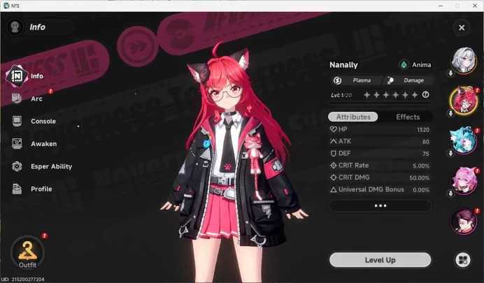 NA|starter, Nanally, 6 char, MC female + EU server bonus, more detail check SS NTE117B