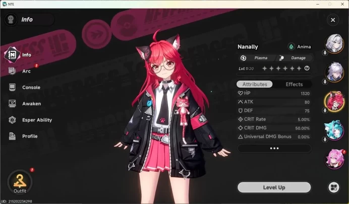 SEA | Starter Lv 3 | 2 SSR (Nanally,Baicag)+ 6 SR + Glider | Selector 30\50 | MC Male | Take Email | NTE126B
