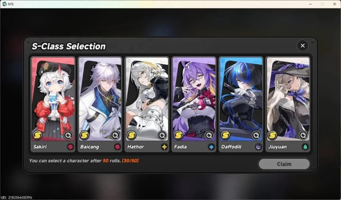 EU|Starter LVL 3, Nanally, 7 Char, MC male, Selector 30/50 ,more detail check SS NTE128B