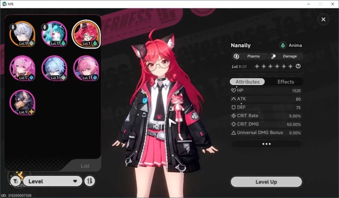 EUROPE | Starter Lv 3 | 1 SSR (Nanally+A1) + 5 SR | Selector ON | MC Male | More Check SS | Take Email | NTE130B