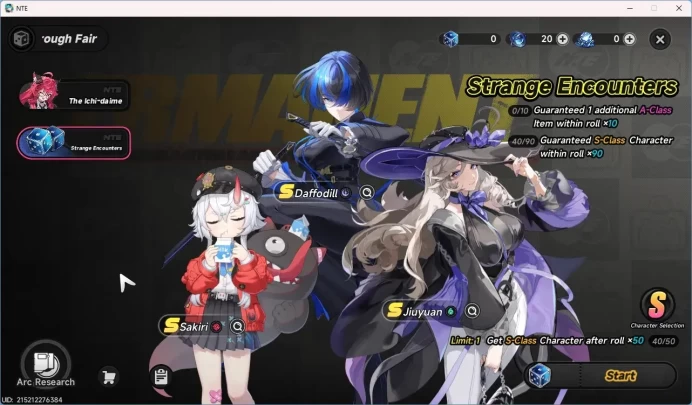 EU |Starter Lvl 3| 1 SSR(Nanally)+5SR |Selector 40/50| MC Female|Take Email |NTE148B