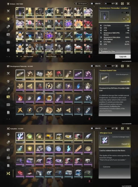 All platform - EU - Union 73- 24 Character - 12 5'Star - 11 5'Star weapon - Sigrika - Galbrena - Qiuyuan - Zani - lupa - 1603
