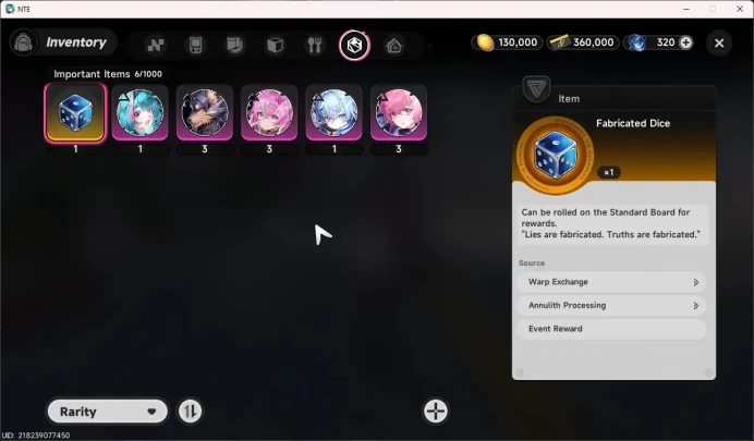 SEA | STARTER Lv 3 | 1 SSR Hotori+SKIN , 5 SR | MC Female |take Email | NTE163B