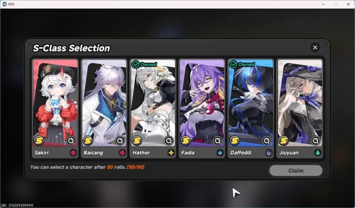 SEA | STARTER Lv 3 | 3 SSR (Hotori,Hothor,Daffodil) , 6 SR | Selector ON |MC Female |take Email | NTE166B