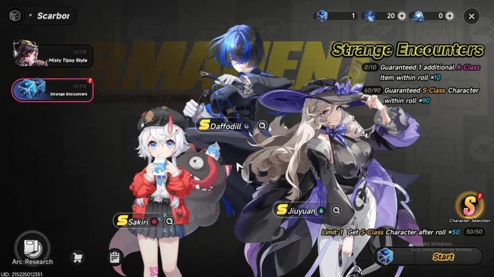 EU | Starter Lv 3 | 1 Hotori SSR + 6 SR + 1 SSR Selector | MC Female | Take Email  | NTE167B