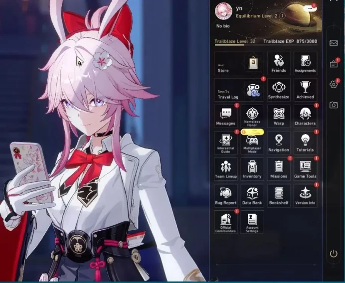 Asia|TL 32| 1,5K SJ | 1 Golden Companion | 4 Limited | Evanescia,Sparkle,Huohuo,Dante |MC Female|Take Mail|Check SS|(HSR7199)