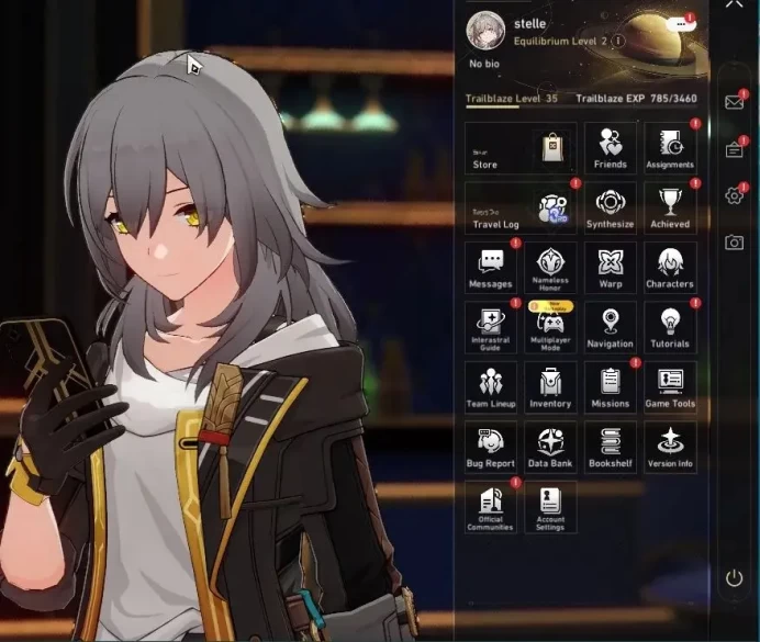 Asia| TL 35|1 Golden Companion|4 Limited| Silver Wolf 999,Kafka,Huohuo,Dante |MC Female|Planacardia|Take Mail|Check SS(HSR7196)