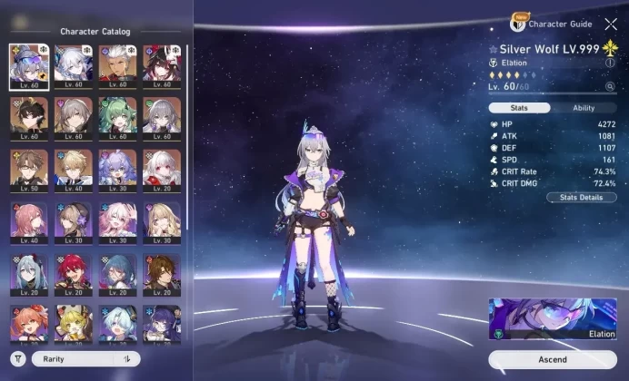 Asia|TL 46|6 Limited| SW 999+Sign,Yao Guang,Sparkle,Huohuo,Archer,Dante |MC Female|Take Mail|Check SS(HSR7147)